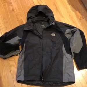North face grey and black windbreaker